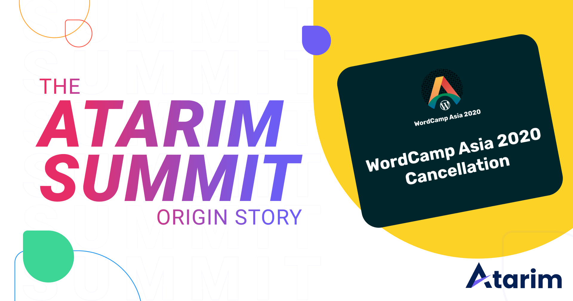 Atarim Summit Origin Story