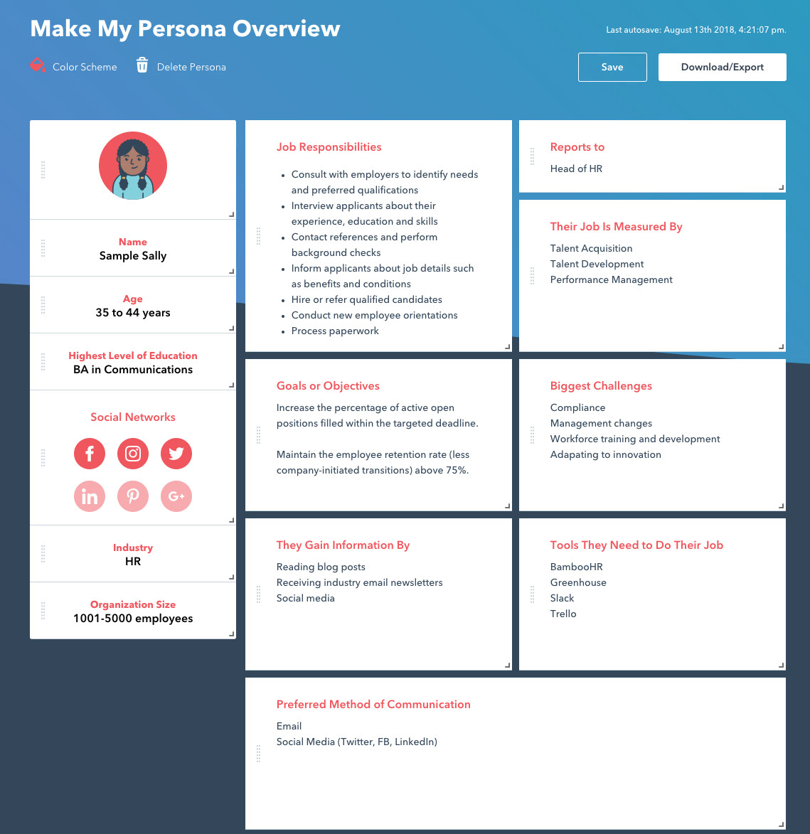ideal buyer persona example